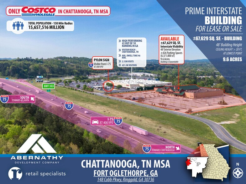More Photos Of 350 Cobb Pky, Ringgold Freestanding For Lease