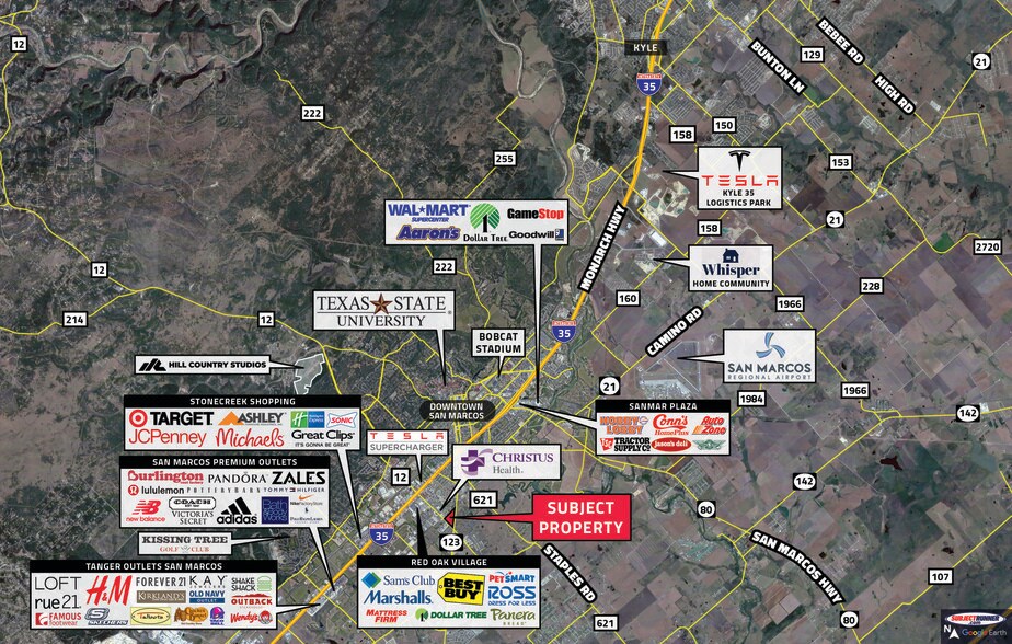 More Photos Of TX- 123 & Wonder World Dr, San Marcos Land For Sale