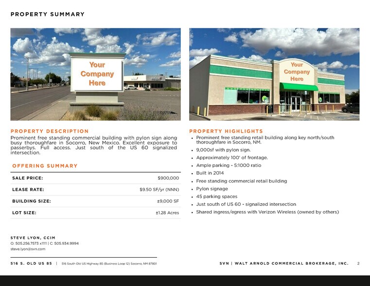 More Photos Of 516 Highway 85, Socorro Freestanding For Sale