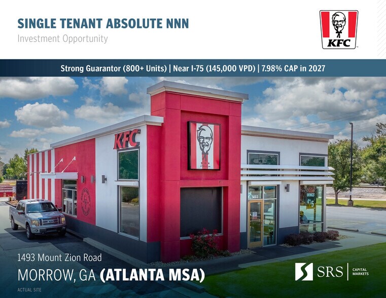 Primary Photo Of 1493 Mount Zion Rd, Morrow Fast Food For Sale