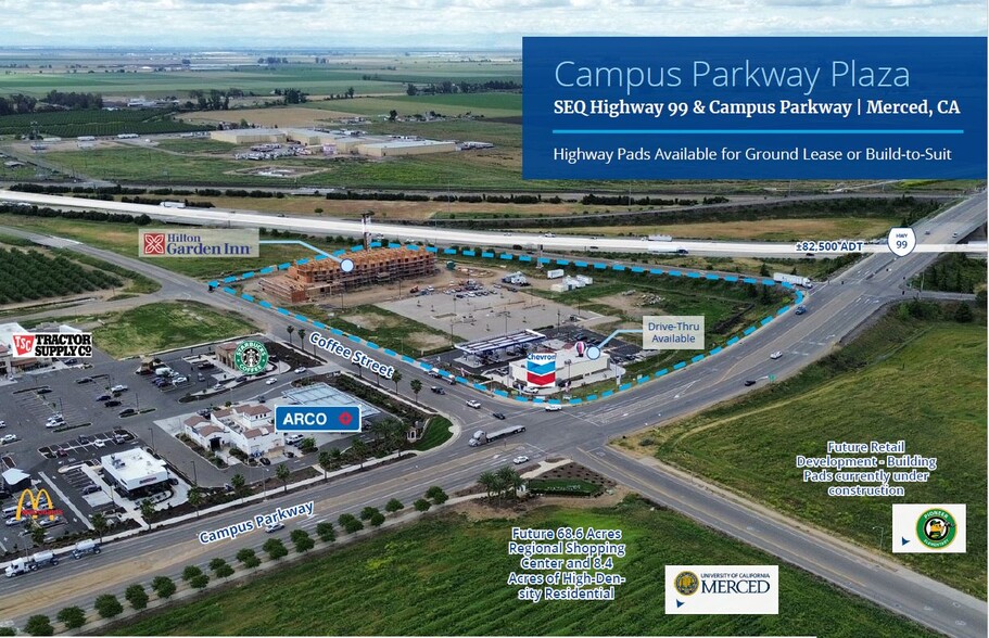 Primary Photo Of SEQ Hwy 99 and Campus Pky, Merced Unknown For Lease