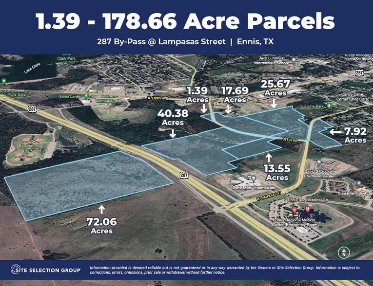 Primary Photo Of 287 Lampasas St, Ennis Land For Sale