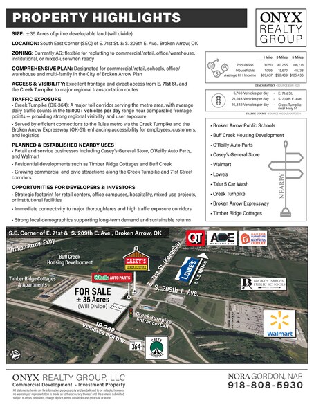 More Photos Of SE Corner 209th E. Avenue & Kenosha, Broken Arrow Land For Sale