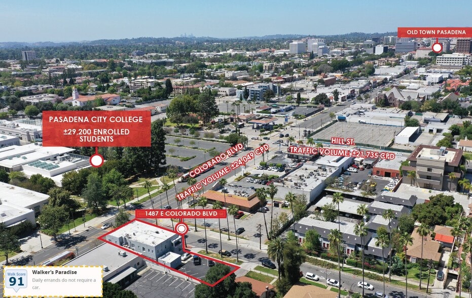 More Photos Of 1487-1491 E Colorado Blvd, Pasadena Storefront Retail Office For Lease