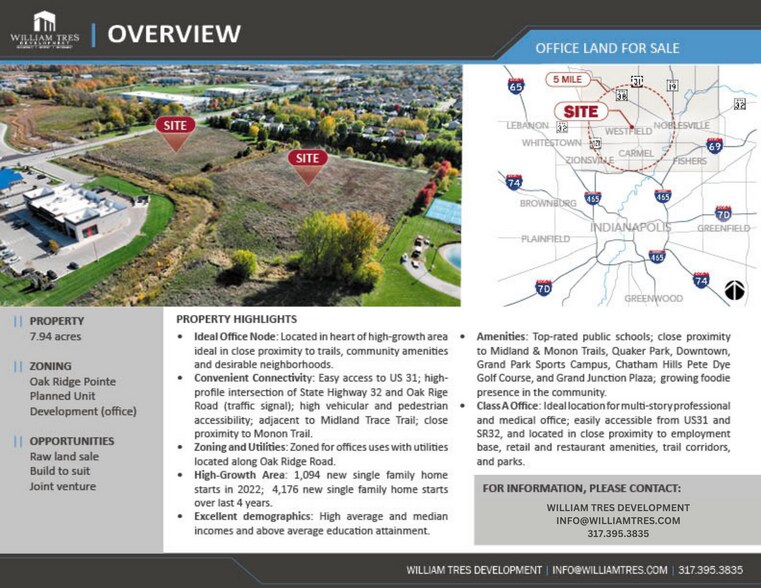 More Photos Of Oakridge Rd @ State Road 32, Westfield Land For Sale