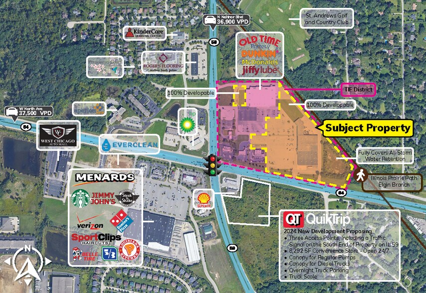 More Photos Of 1851-1892 N Neltnor Blvd, West Chicago Freestanding For Lease