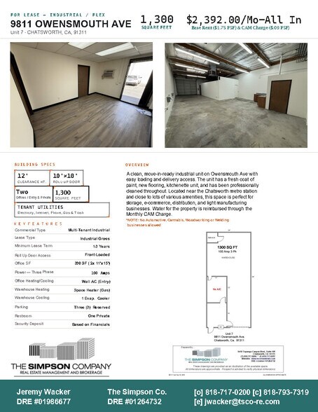 More Photos Of 9811 Owensmouth Ave, Chatsworth Warehouse For Lease