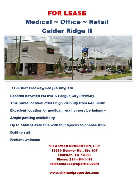 More Photos Of 1108 Gulf Fwy S, League City Medical For Lease