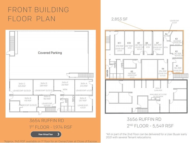 More Photos Of 3654-3660 Ruffin Rd, San Diego Unknown For Lease