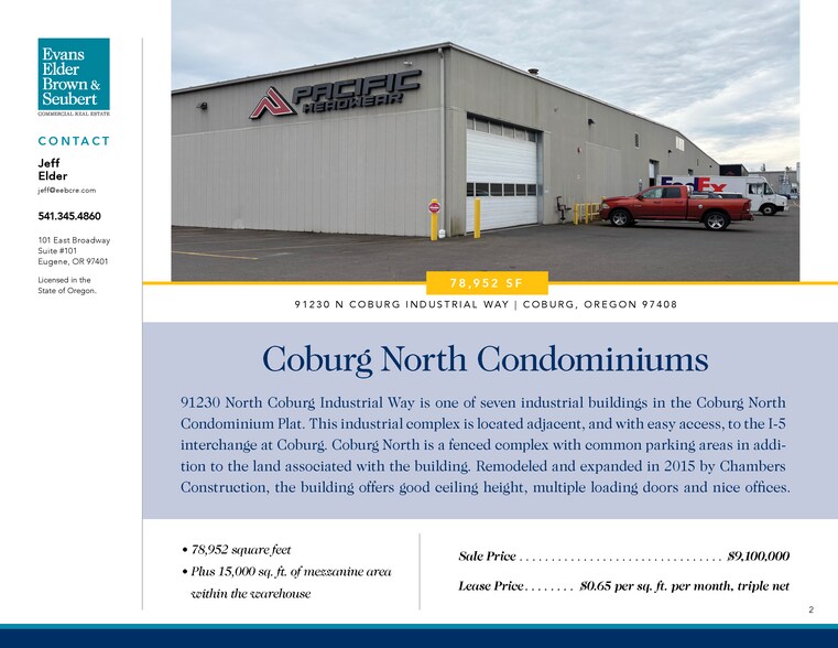 More Photos Of 91230 Coburg Industrial Way, Eugene Warehouse For Sale