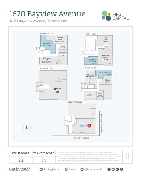 More Photos Of 1670 Bayview Ave, Toronto Office For Lease