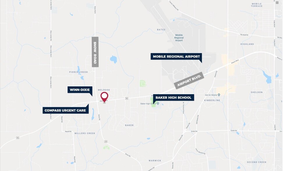 More Photos Of 9753 Airport Blvd, Mobile Land For Sale
