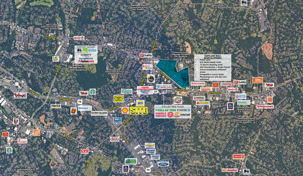 More Photos Of 5006 Albemarle Rd, Charlotte Freestanding For Lease