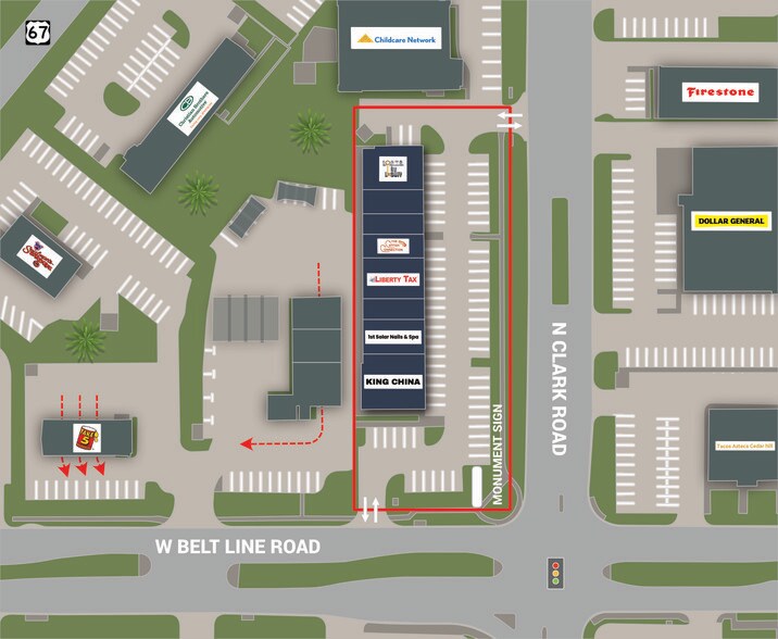 More Photos Of 125 N Clark Rd, Cedar Hill Storefront For Sale