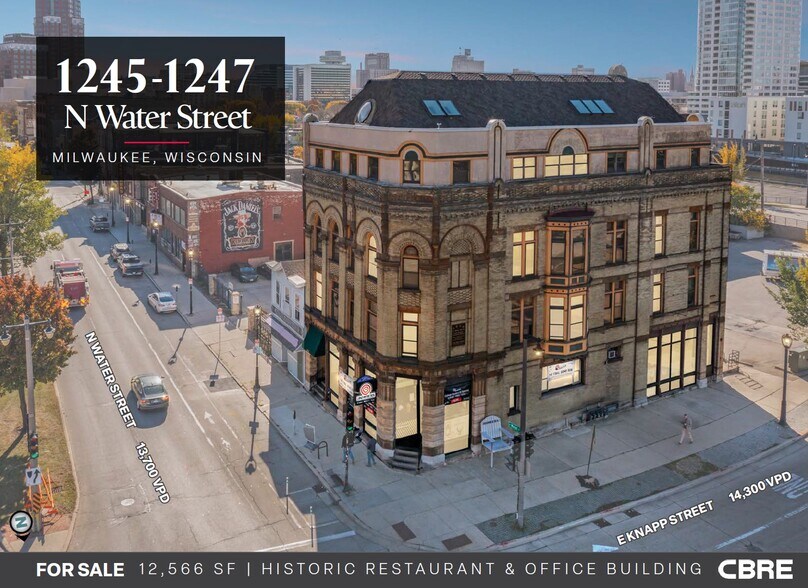 Primary Photo Of 1245-1247 N Water St, Milwaukee Storefront Retail Office For Sale