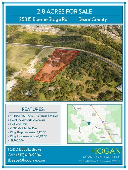 Primary Photo Of 25315 Boerne Stage Rd, San Antonio Land For Sale
