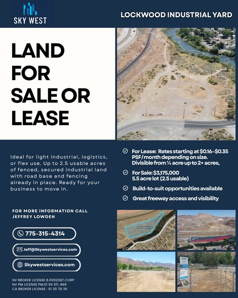 More Photos Of 10705 Lockwood, Sparks Land For Lease