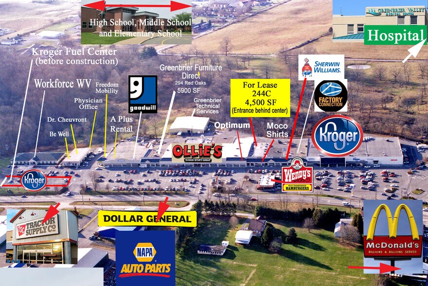 Primary Photo Of 252 Red Oaks Shopping Ctr, Lewisburg Unknown For Lease