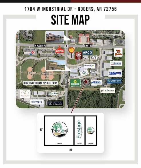 More Photos Of 1704 W Industrial Dr, Rogers Office For Sale