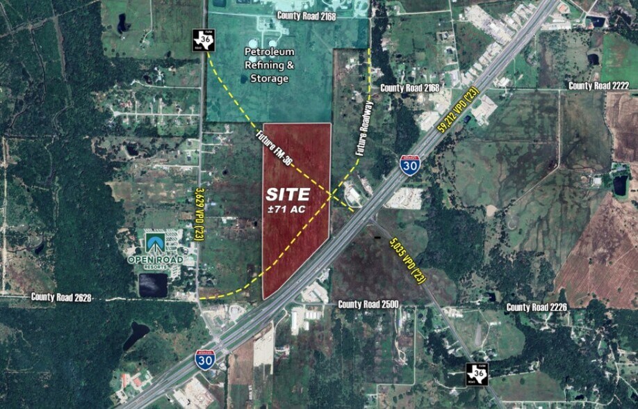 More Photos Of Interstate 30 Frontage Road @ FM 36, Caddo Mills Land For Sale