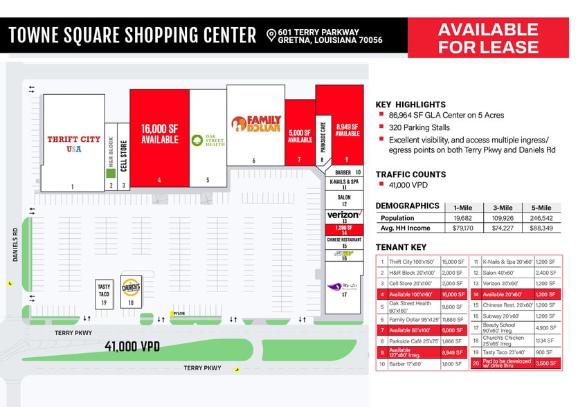 Primary Photo Of 601 Terry Pky, Gretna Unknown For Lease