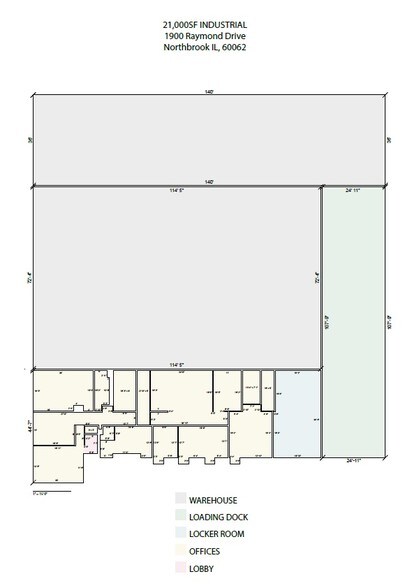 More Photos Of 1900 N Raymond Dr, Northbrook Warehouse For Sale