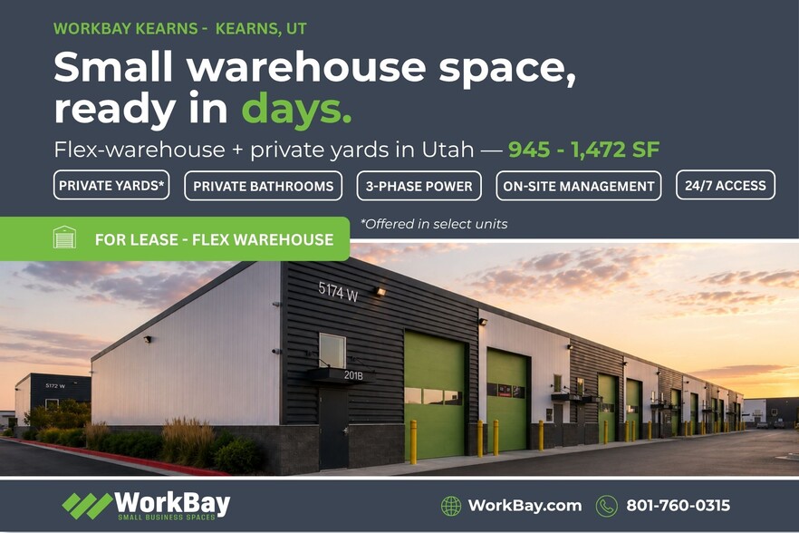 More Photos Of 5170-5176 W Liberator Dr, Kearns Warehouse For Lease
