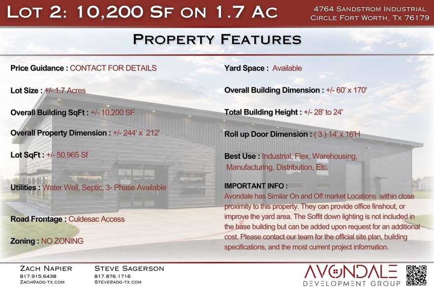 More Photos Of 4764 Sandstrom Industrial Circle, Fort Worth Flex For Sale