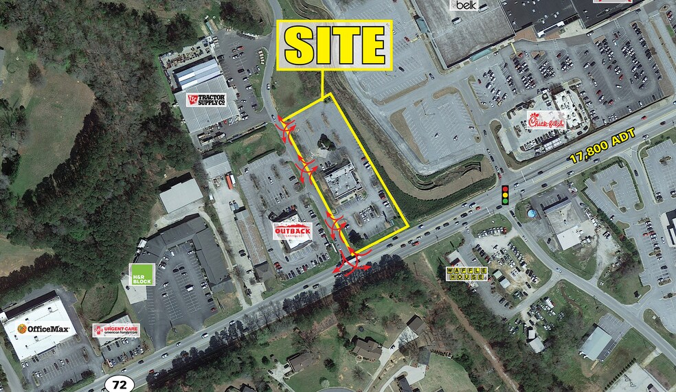 More Photos Of 452 Bypass 72 NW, Greenwood Freestanding For Lease