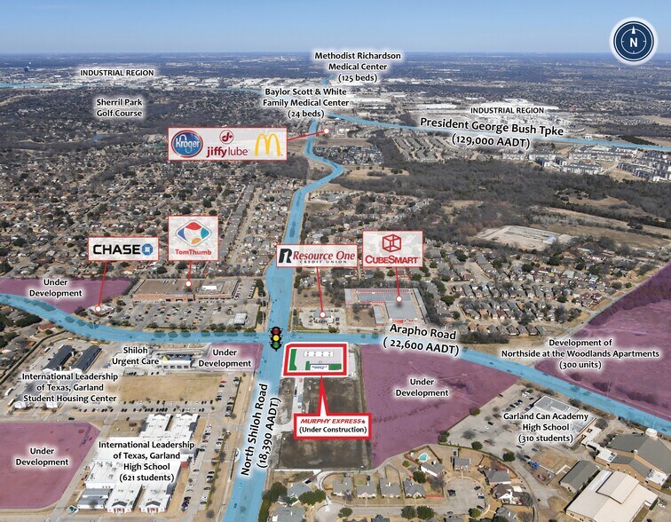 More Photos Of SEC Arapaho Rd & N Shiloh Rd, Garland Service Station For Sale