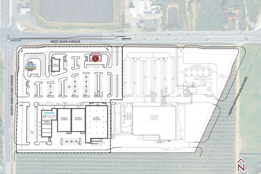 More Photos Of Shaw Ave @ Grantland, Fresno Land For Lease