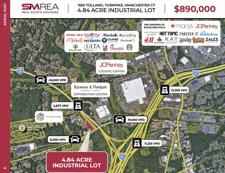 More Photos Of 1555 Tolland Tpke, Manchester Land For Sale