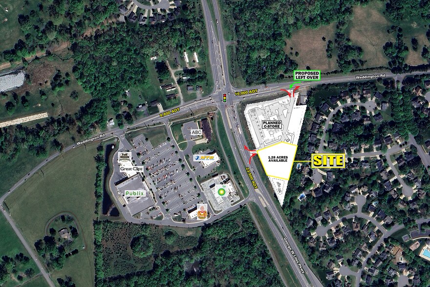 More Photos Of Weddington Rd & George W. Liles Pkwy Pkwy, Concord Land For Lease