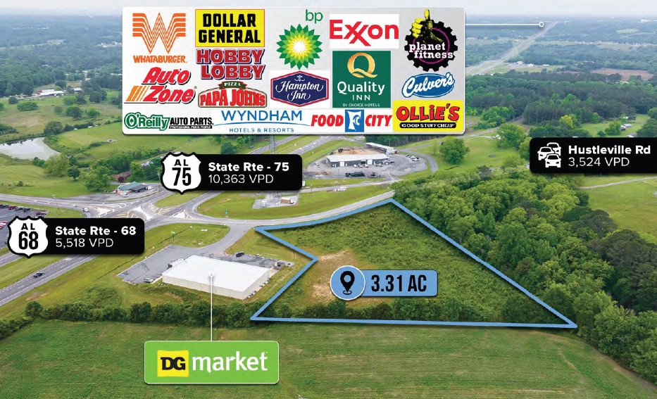 Primary Photo Of Hustleville Rd, Albertville Land For Sale