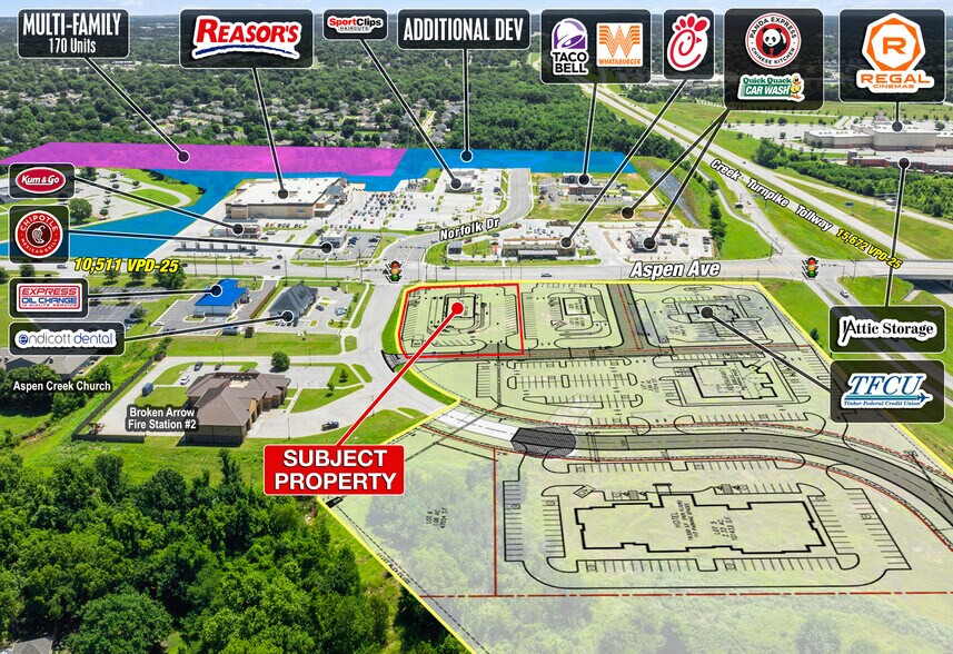 More Photos Of SWC S Aspen Ave & W Norfolk Dr., Broken Arrow Fast Food For Sale