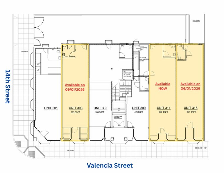 More Photos Of 301-315 Valencia St, San Francisco Storefront Retail Office For Lease