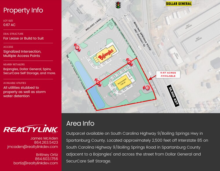 More Photos Of Melody Lane & Boiling Springs Rd, Boiling Springs Land For Lease