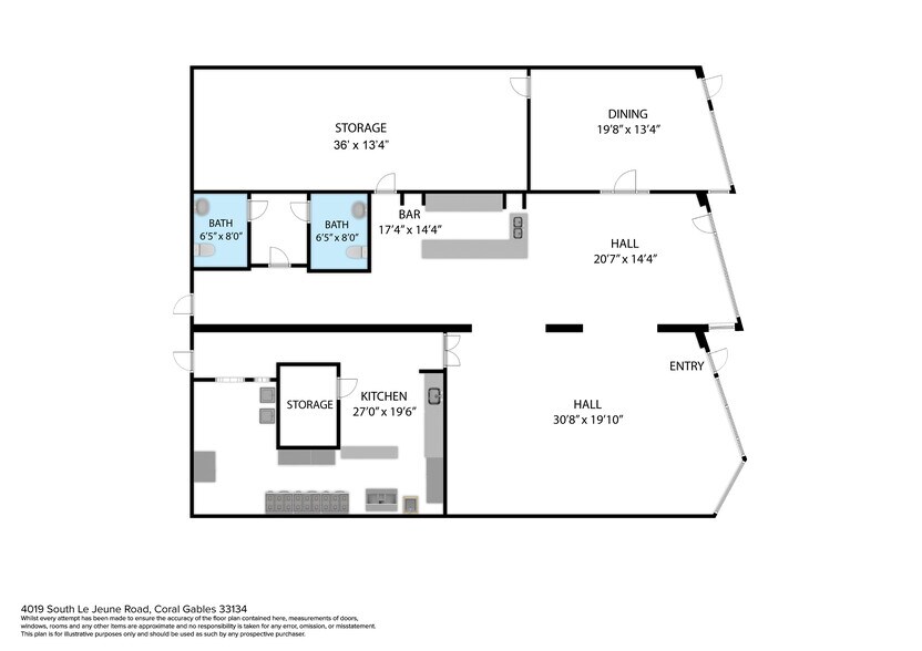 More Photos Of 4019 S Le Jeune Rd, Coral Gables Restaurant For Sale
