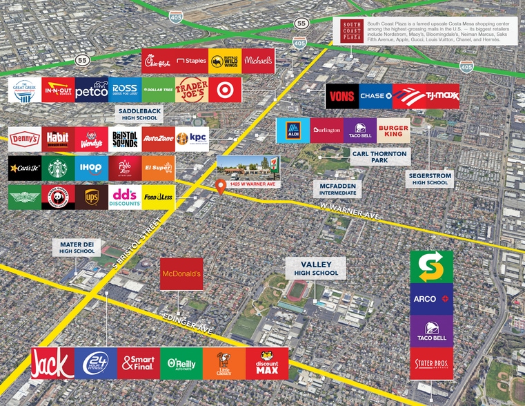 More Photos Of 1417-1431 W Warner Ave, Santa Ana Storefront For Sale