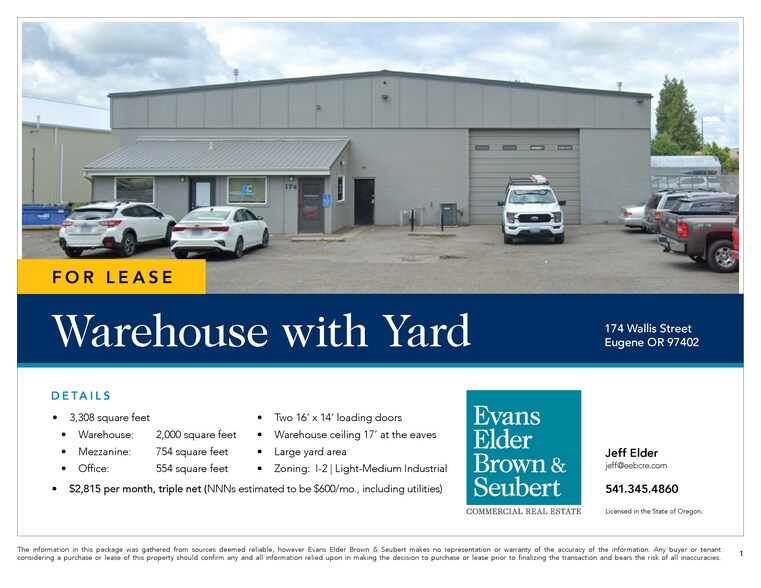 More Photos Of 174 Wallis St, Eugene Warehouse For Lease