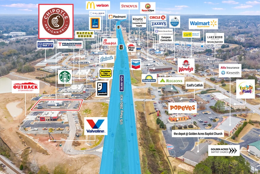 More Photos Of 3535 US 280/431 hwy, Phenix City Fast Food For Sale