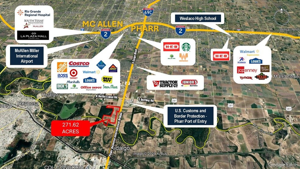 More Photos Of 271.62 Acs on West side of Pharr Intl. Bridge, Pharr Land For Sale