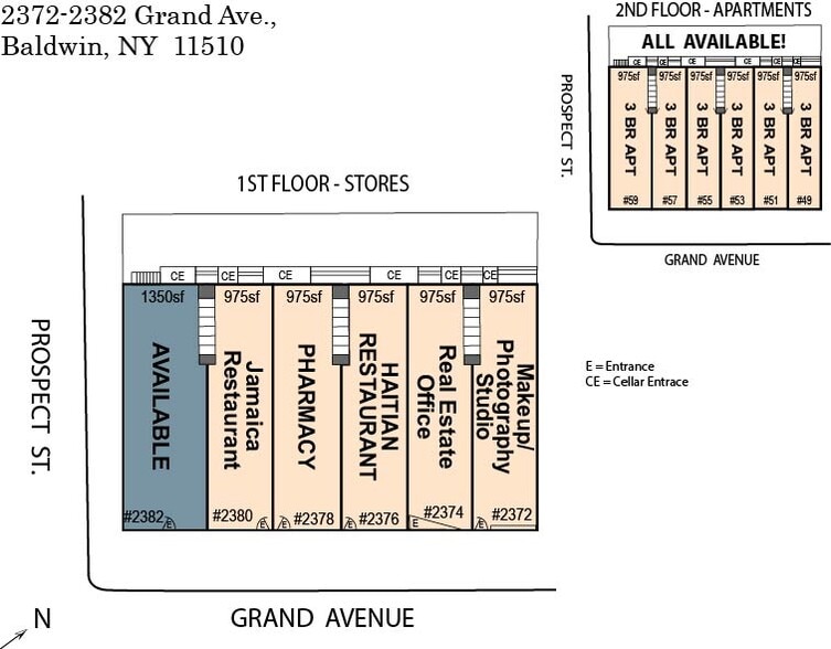 More Photos Of 2372-2382 Grand Ave, Baldwin Storefront Retail Residential For Lease