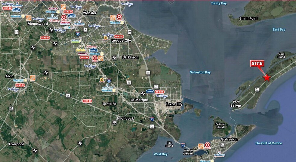 More Photos Of 1125 E Bay Dr, Port Bolivar Land For Sale