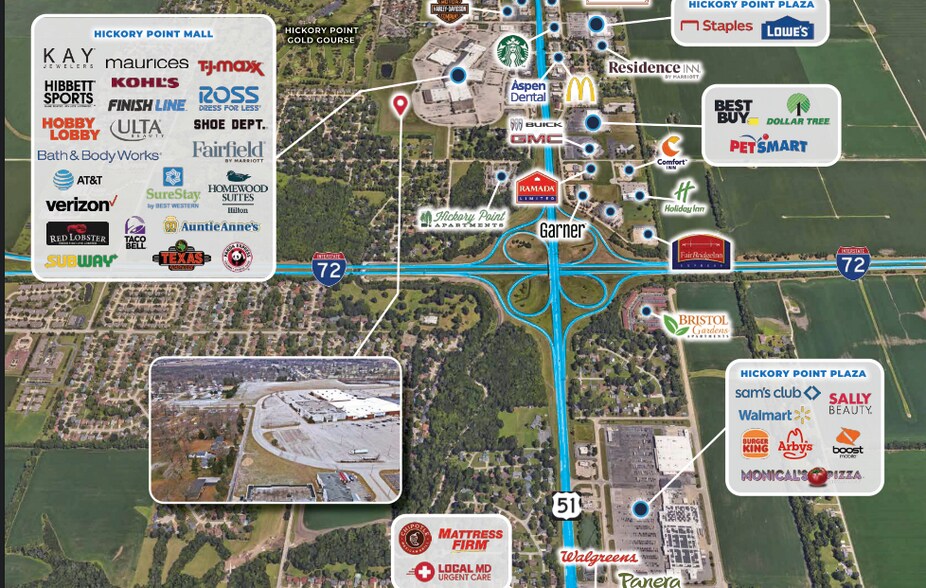 More Photos Of Hickory Point Ring Road mall, Forsyth Land For Sale
