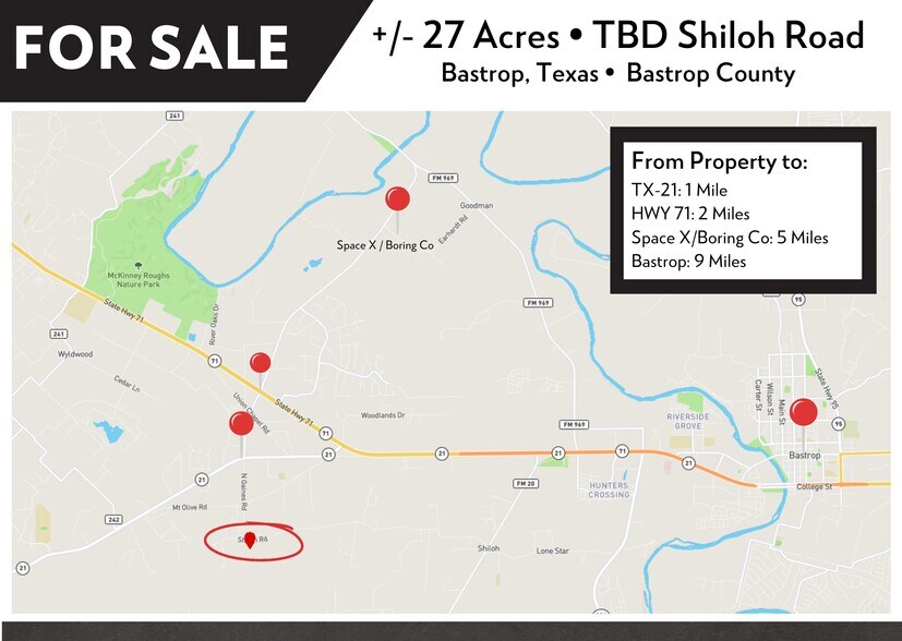 More Photos Of TBD (27 Acres) Shiloh Road, Bastrop Land For Sale