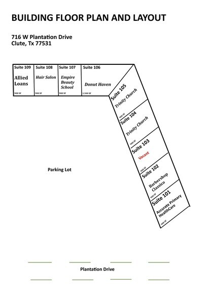 More Photos Of 716 W Plantation Dr, Clute Storefront Retail Office For Lease