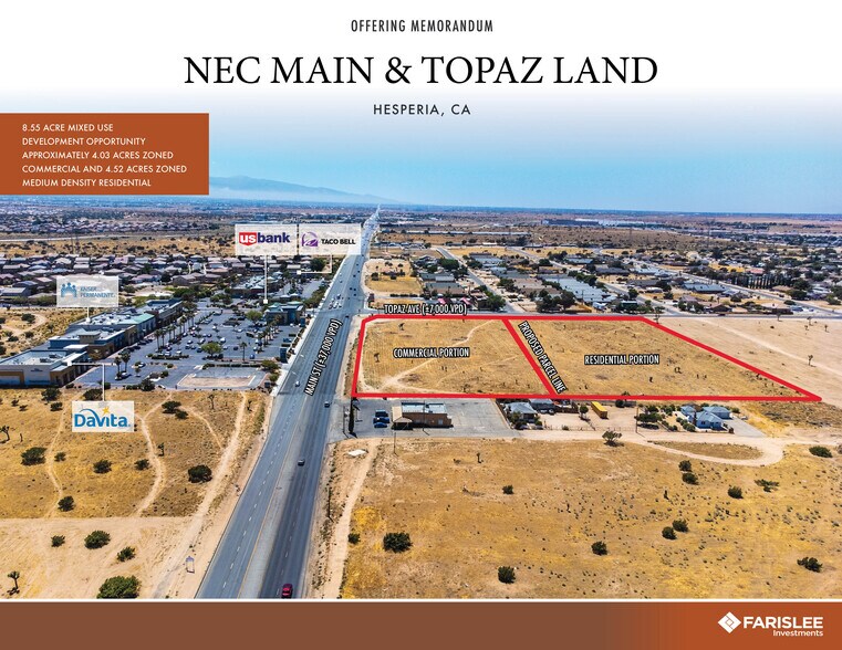 Primary Photo Of Main St & Topaz Ave., Hesperia Land For Sale