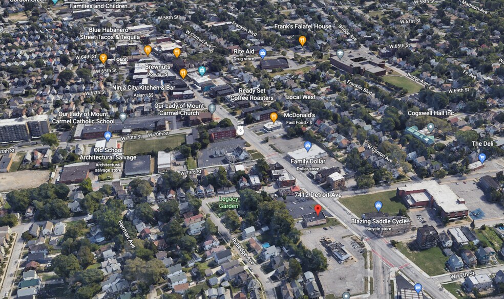 More Photos Of 7412 Detroit Ave, Cleveland Fast Food For Lease