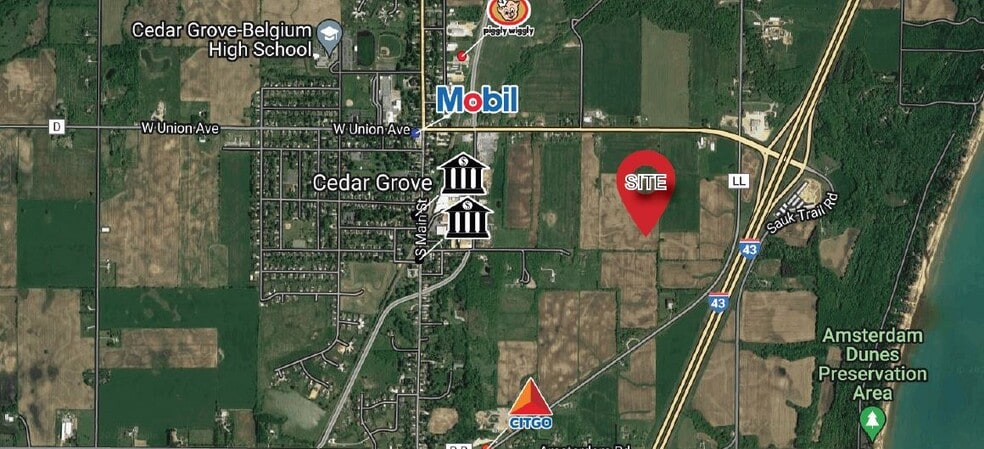 More Photos Of W2141 State Road 32, Cedar Grove Land For Sale